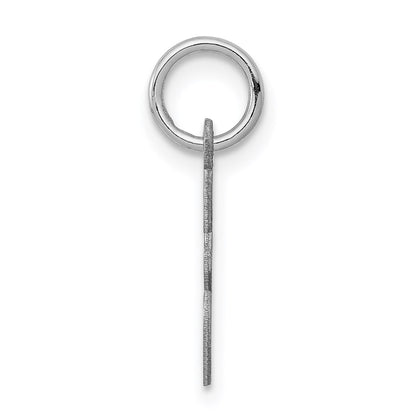 SSI Sterling Silver Rhodium-plated Script Letter E Initial Charm