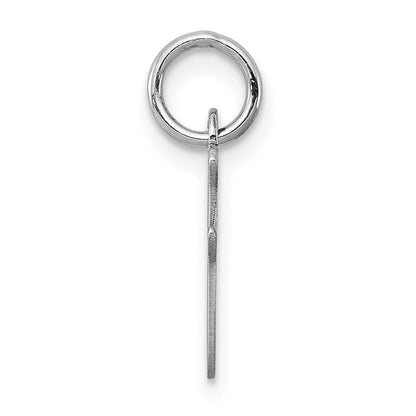 SSI Sterling Silver Rhodium-plated Script Letter I Initial Charm