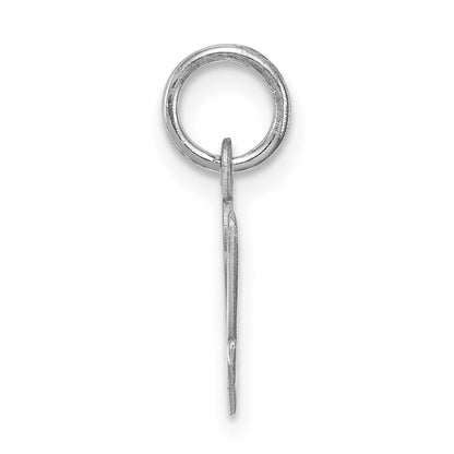 SSI Sterling Silver Rhodium-plated Script Letter V Initial Charm