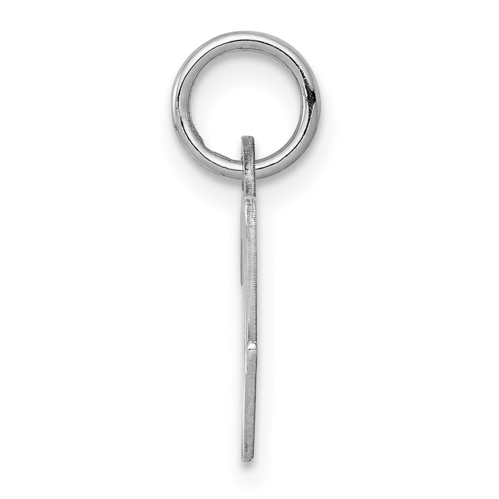 SSI Sterling Silver Rhodium-plated Script Letter W Initial Charm