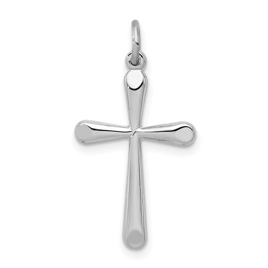 SSCM Sterling Silver Platinum-plated Cross Charm