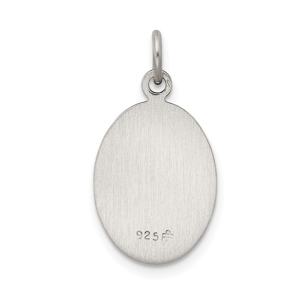 SSP Sterling Silver Antiqued Saint Christopher Medal