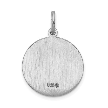 SSP Sterling Silver Rhodium-plated Saint Christopher Medal