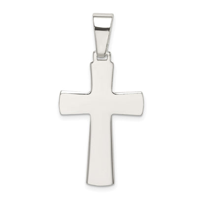 SSP Sterling Silver Polished Cross Pendant