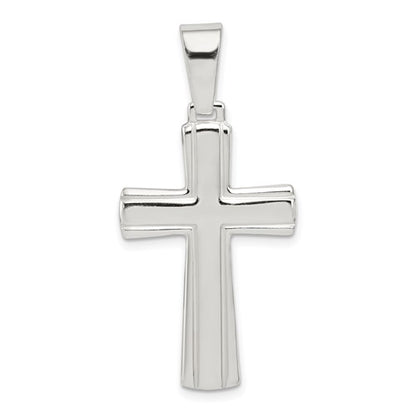 SSP Sterling Silver Polished Cross Pendant