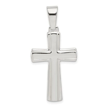 SSP Sterling Silver Polished Cross Pendant