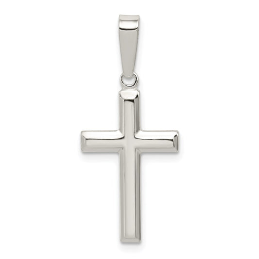 SSP Sterling Silver Polished Cross Pendant