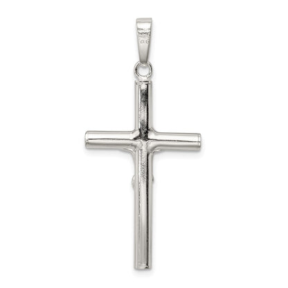 SSP Sterling Silver Polished Hollow Crucifix Cross Pendant