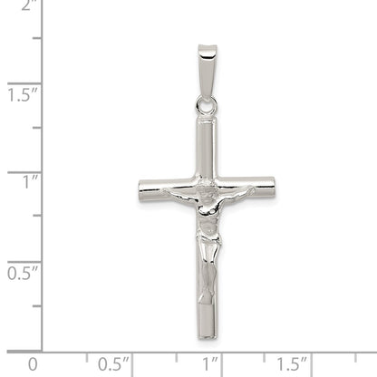 SSP Sterling Silver Polished Hollow Crucifix Cross Pendant