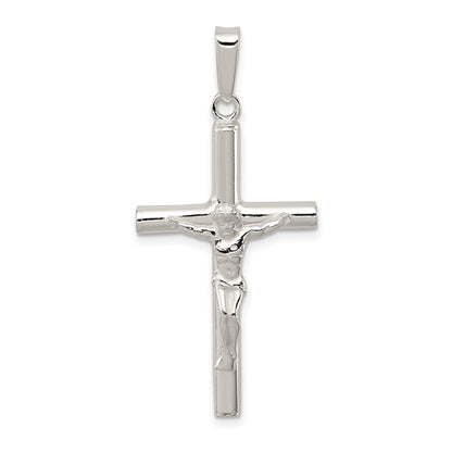 SSP Sterling Silver Polished Hollow Crucifix Cross Pendant