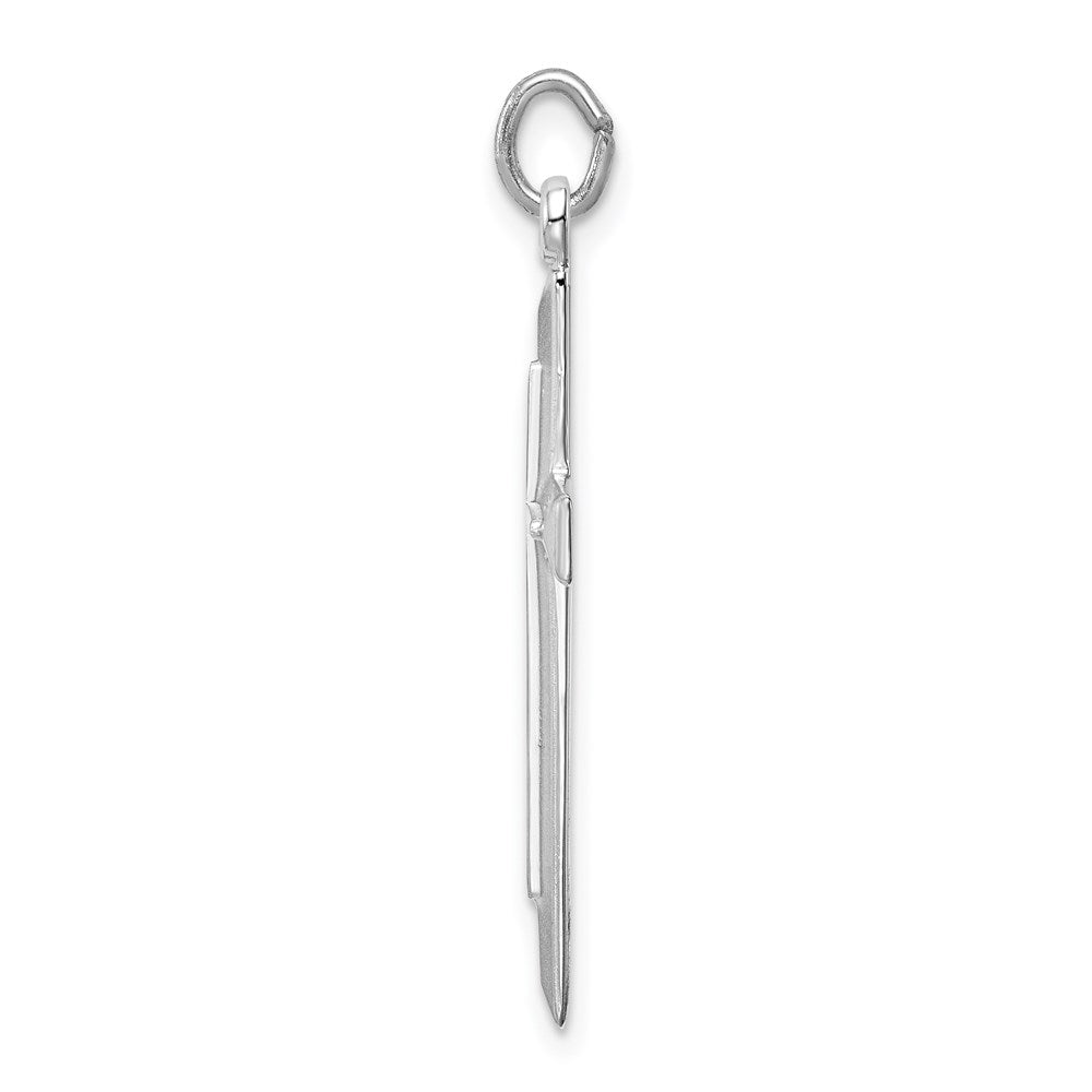 SSP Sterling Silver Platinum-plated Cross Pendant