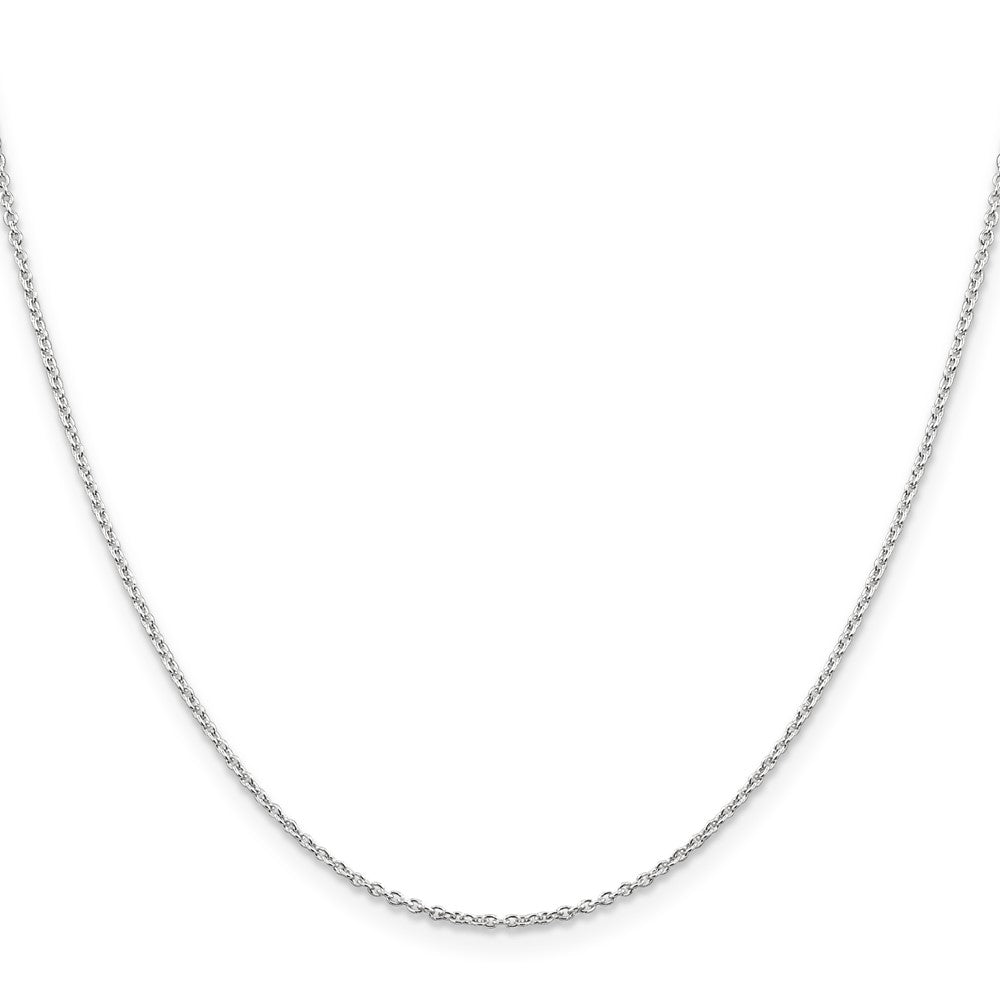 SSC Sterling Silver Rhodium-plated 1.25mm Cable Chain