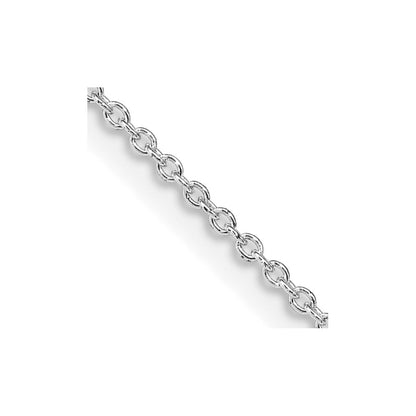 SSC Sterling Silver Rhodium-plated 1.25mm Cable Chain