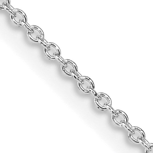 SSC Sterling Silver Rhodium-plated 1.25mm Cable Chain