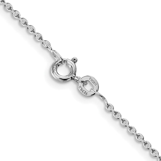 SSC Sterling Silver Rhodium-plated 1.5mm Cable Chain