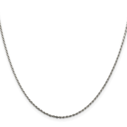SSC Sterling Silver 1.5mm Diamond-cut Rope Chain