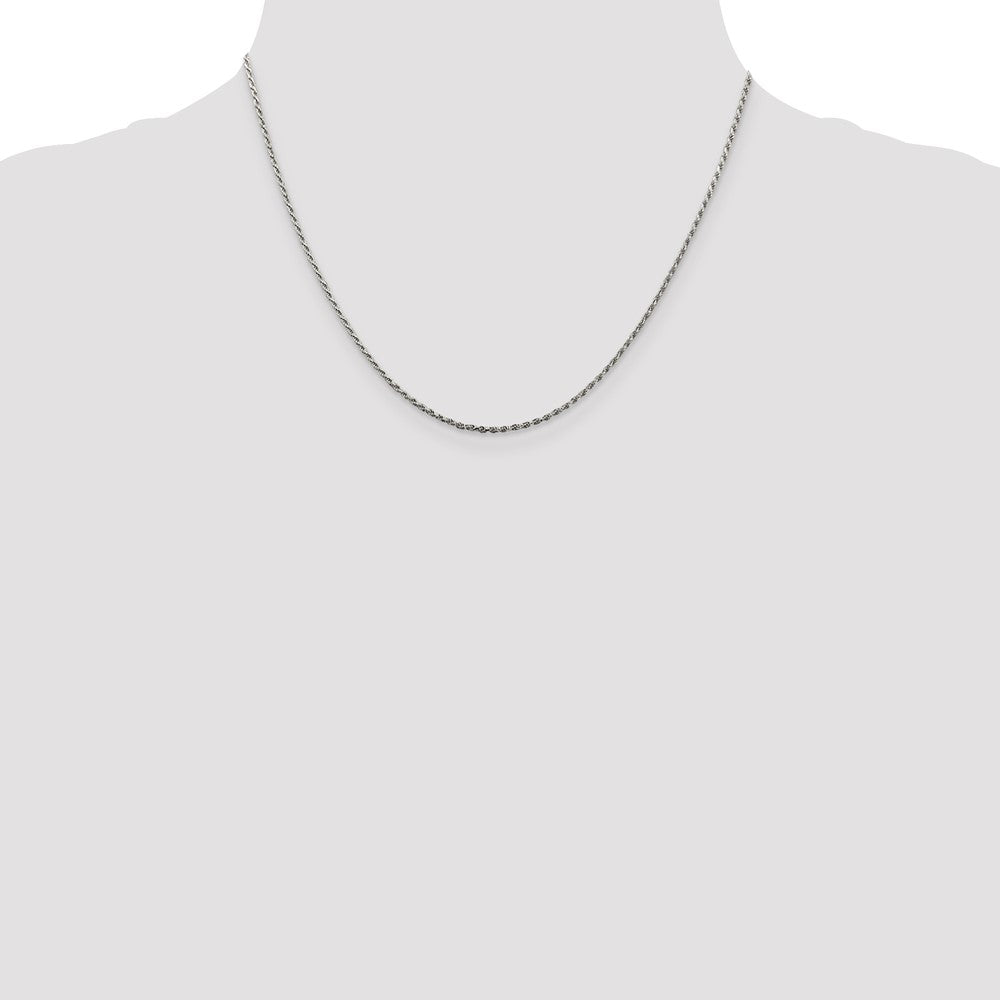 SSC Sterling Silver 1.5mm Diamond-cut Rope Chain