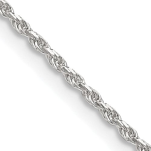 SSC Sterling Silver 1.5mm Diamond-cut Rope Chain