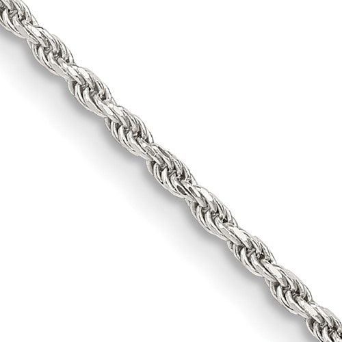 SSC Sterling Silver 1.7mm Diamond-cut Rope Chain