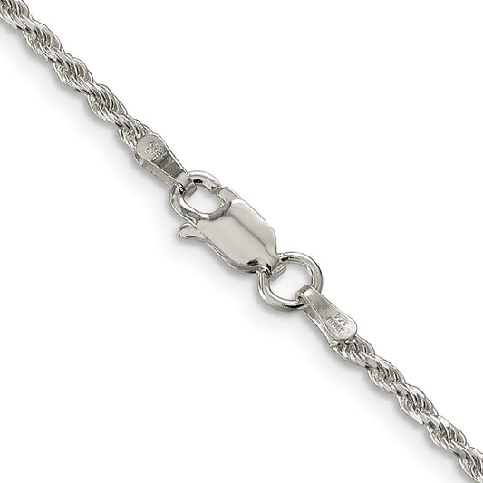 SSC Sterling Silver 1.85mm Diamond-cut Rope Chain