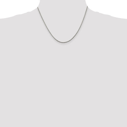 SSC Sterling Silver 1.85mm Diamond-cut Rope Chain