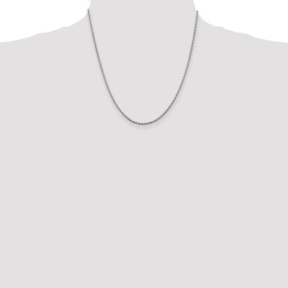 SSC Sterling Silver 1.85mm Diamond-cut Rope Chain