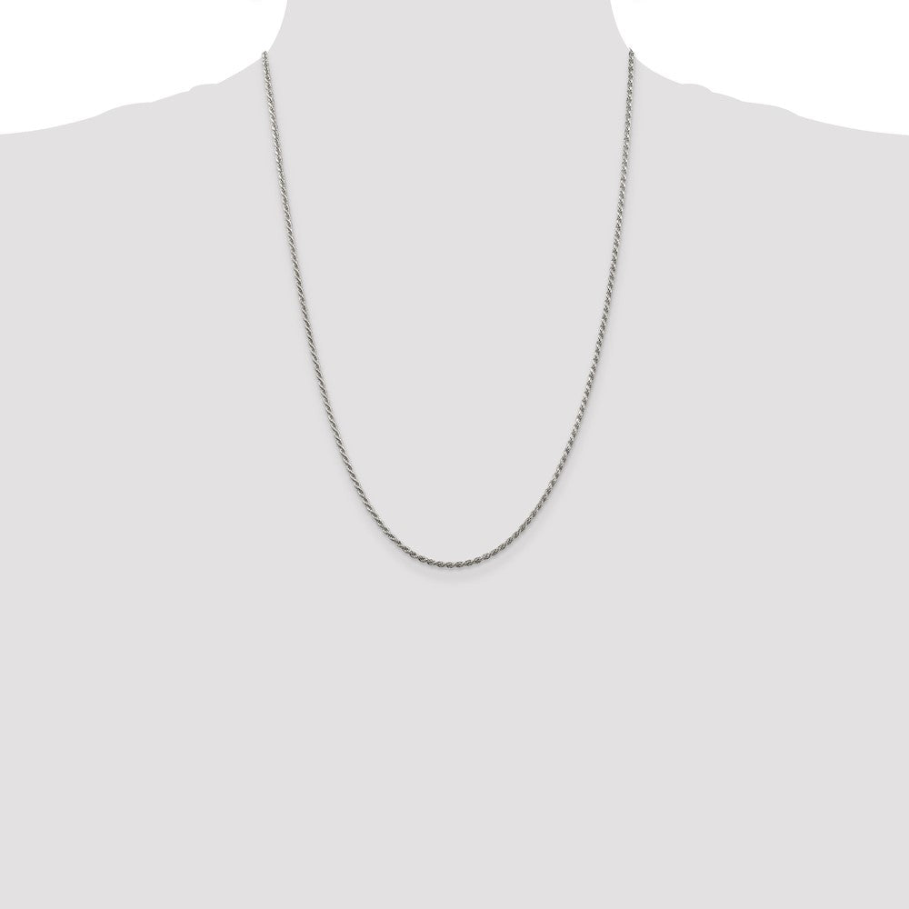 SSC Sterling Silver 1.85mm Diamond-cut Rope Chain