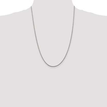 SSC Sterling Silver 1.85mm Diamond-cut Rope Chain