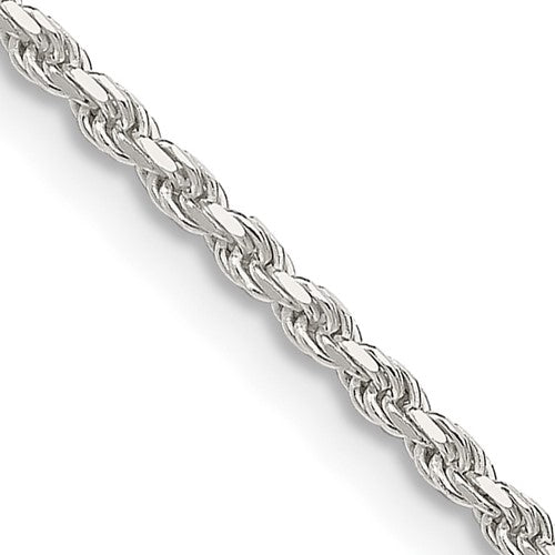 SSC Sterling Silver 1.85mm Diamond-cut Rope Chain