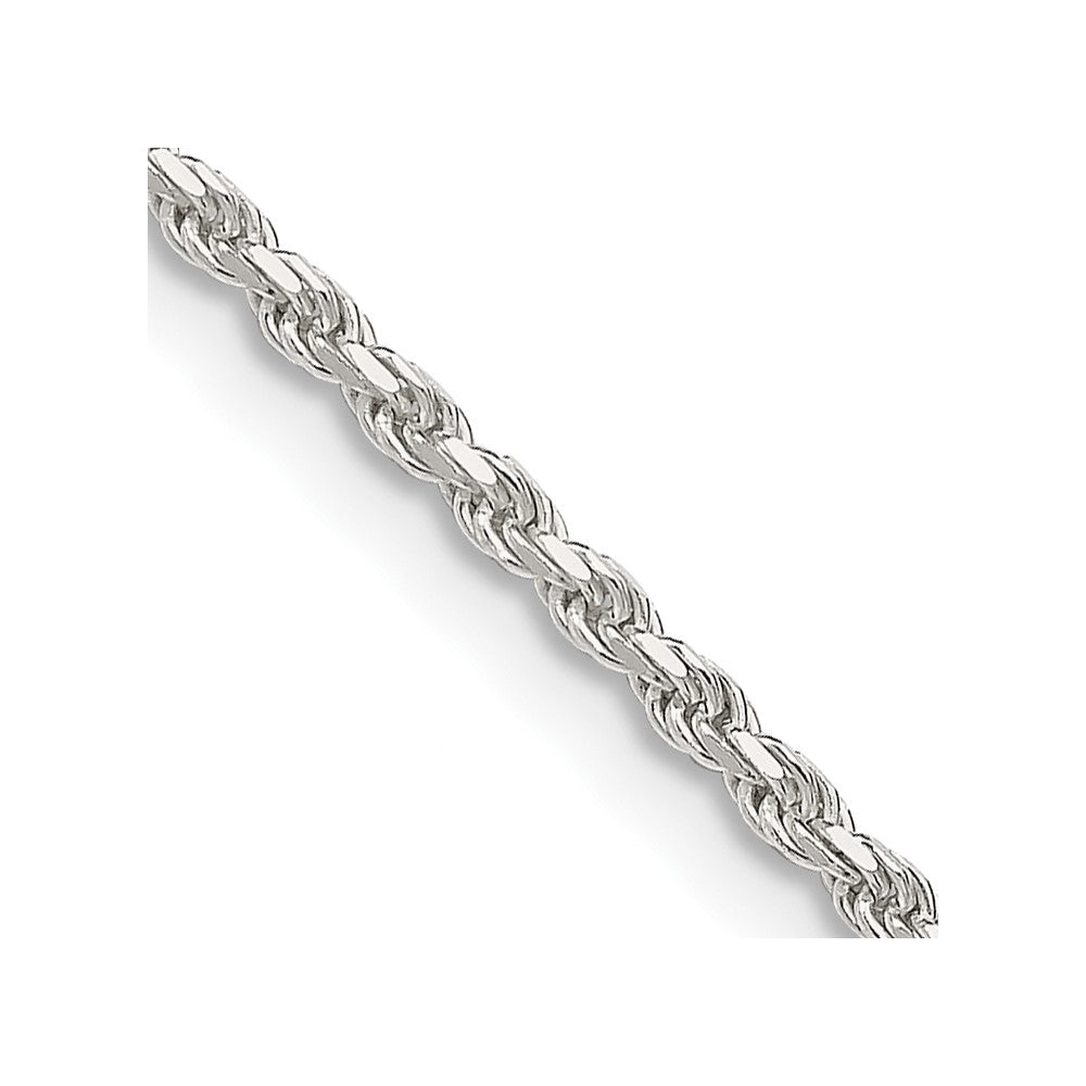 SSC Sterling Silver 1.85mm Diamond-cut Rope Chain