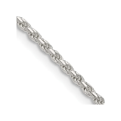 SSC Sterling Silver 1.85mm Diamond-cut Rope Chain