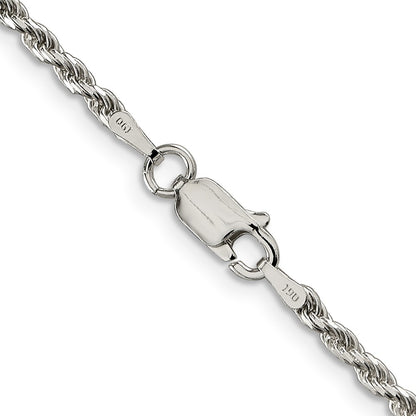 SSC Sterling Silver 2.25mm Diamond-cut Rope Chain