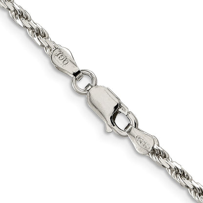 SSC Sterling Silver 2.5mm Diamond-cut Rope Chain