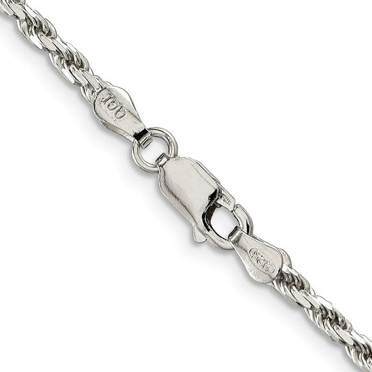 SSC Sterling Silver 2.5mm Diamond-cut Rope Chain