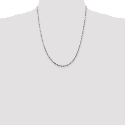 SSC Sterling Silver 2.5mm Diamond-cut Rope Chain
