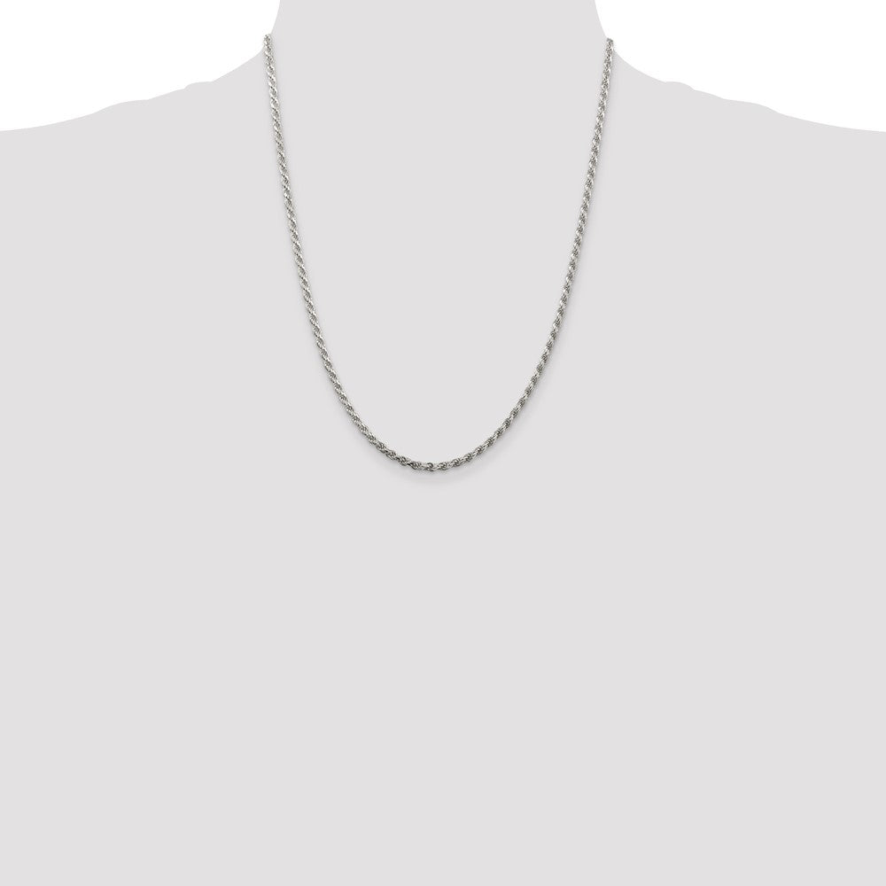 SSC Sterling Silver 2.75mm Diamond-cut Rope Chain