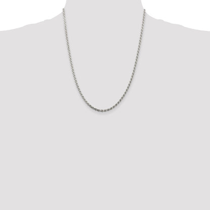 SSC Sterling Silver 2.75mm Diamond-cut Rope Chain