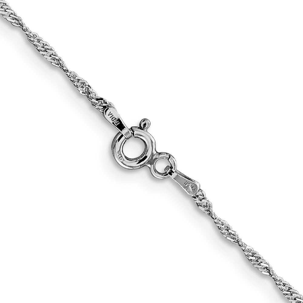 SSC Sterling Silver Rhodium-plated 1.4mm Singapore Chain