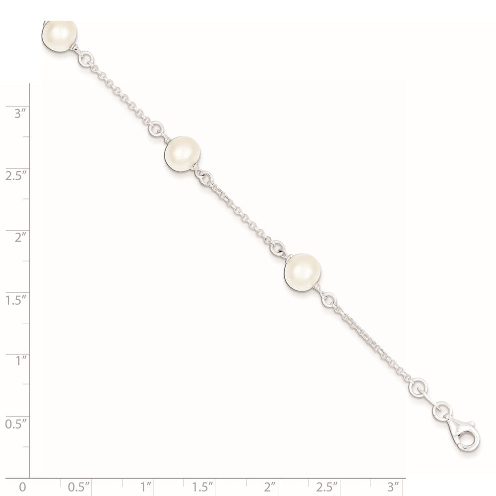 PSSB Sterling Silver FW Cultured Pearl Bracelet