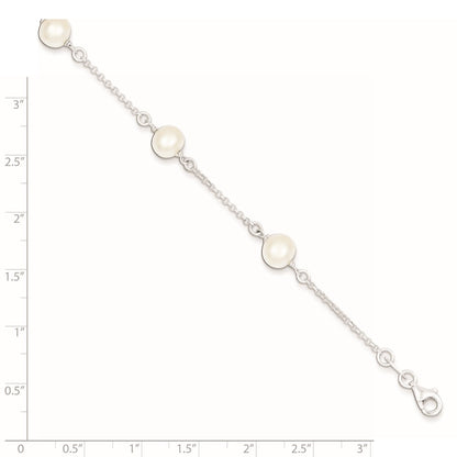 PSSB Sterling Silver FW Cultured Pearl Bracelet