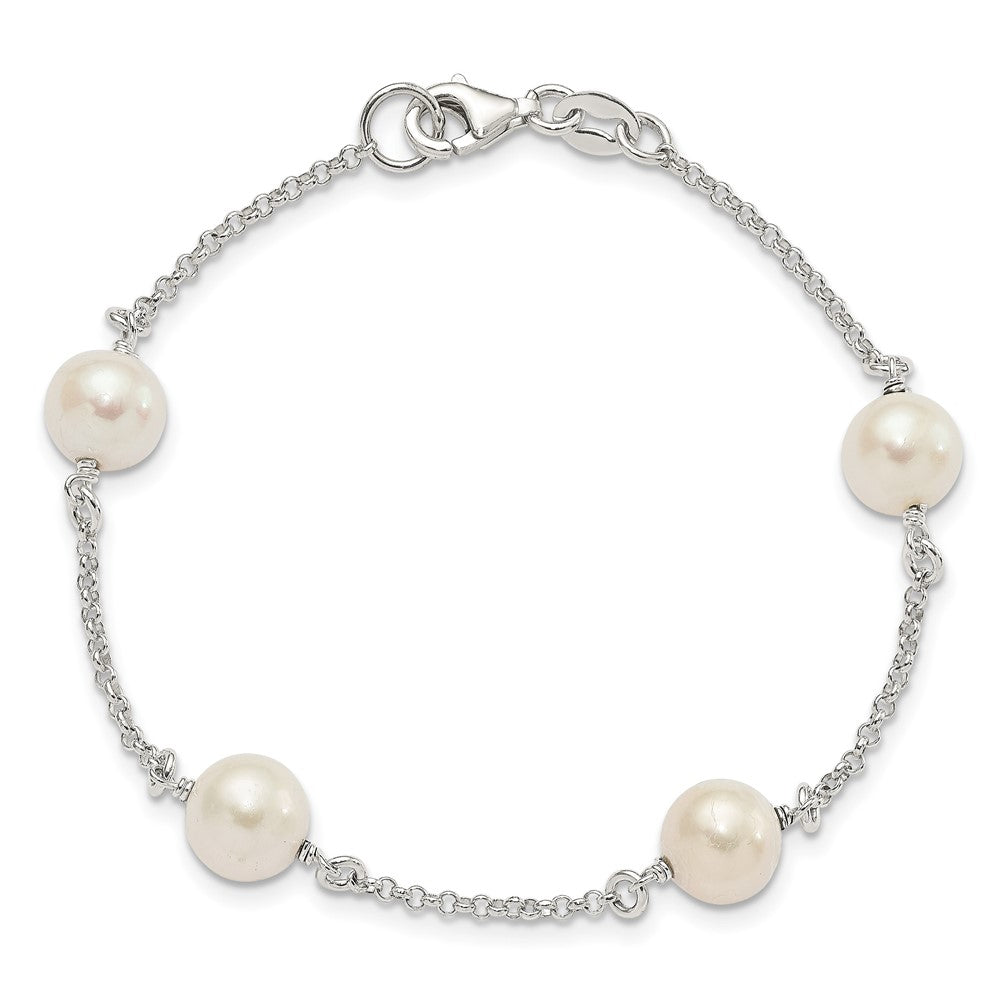 PSSB Sterling Silver FW Cultured Pearl Bracelet