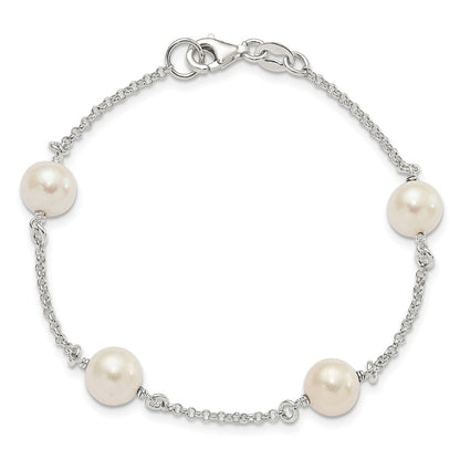 PSSB Sterling Silver FW Cultured Pearl Bracelet