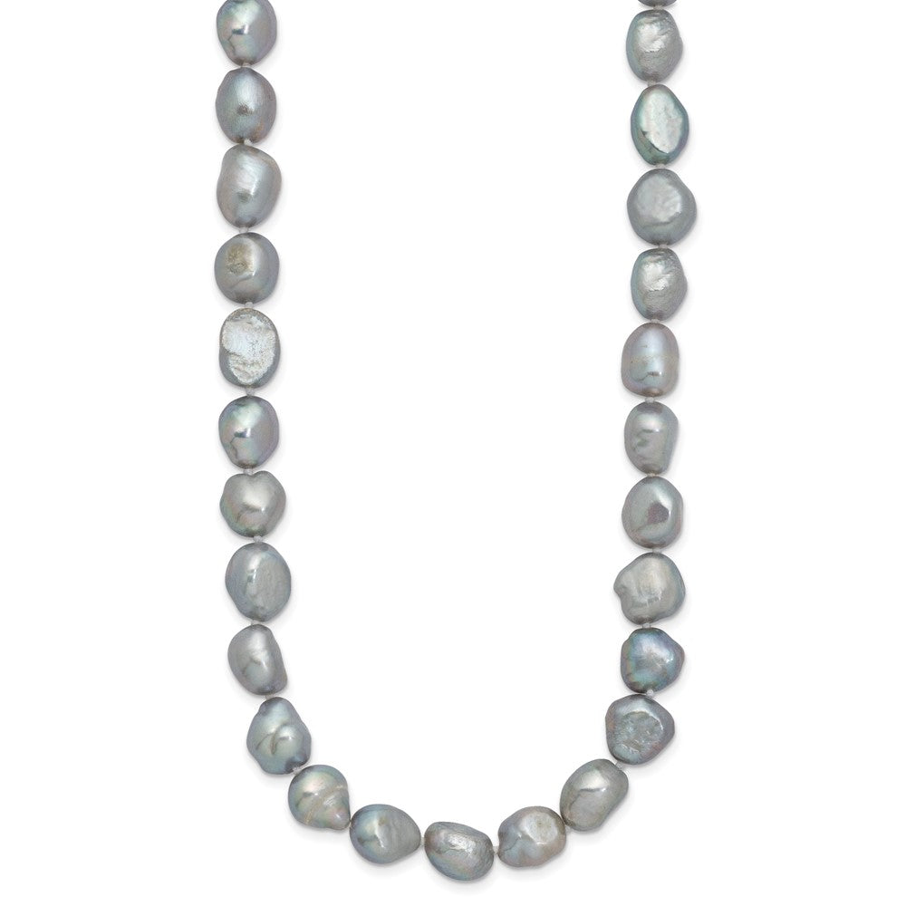 PN 9-11mm Grey Baroque Freshwater Cultured Pearl Endless 64 inch Necklace