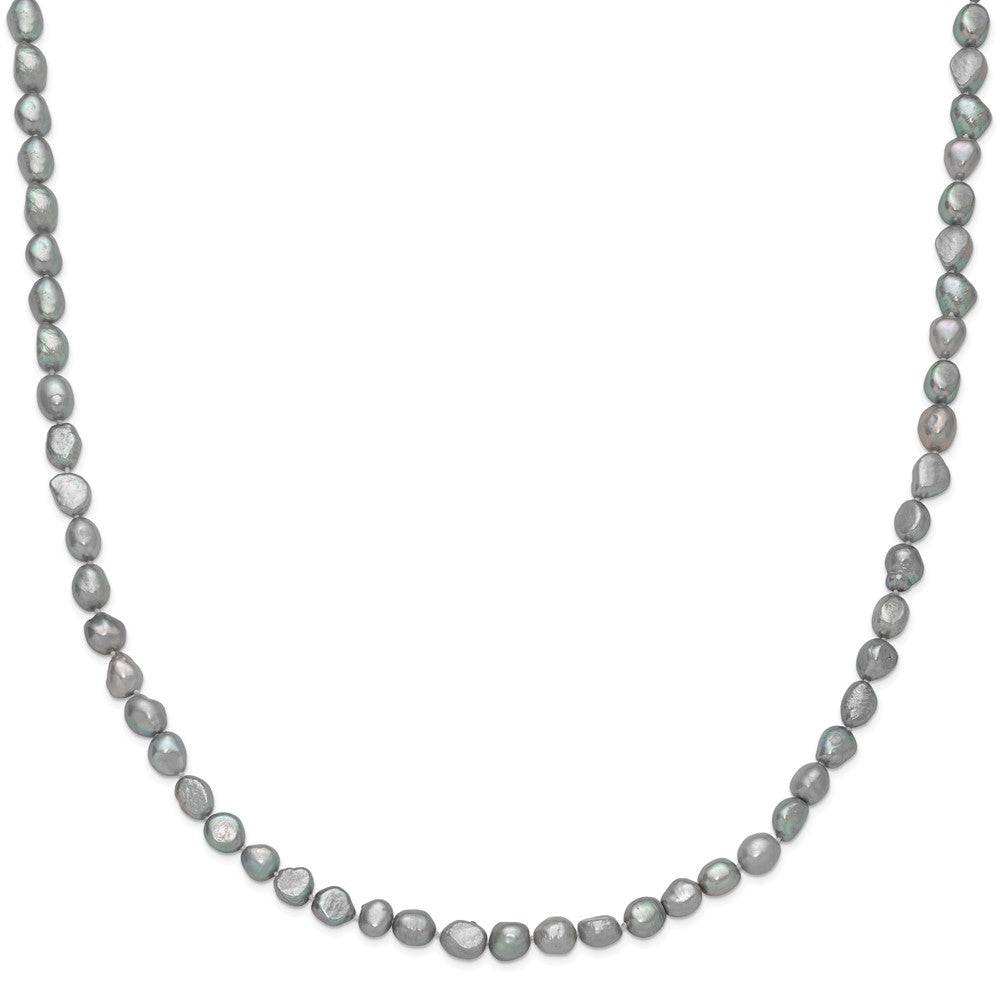 PN 9-11mm Grey Baroque Freshwater Cultured Pearl Endless 64 inch Necklace