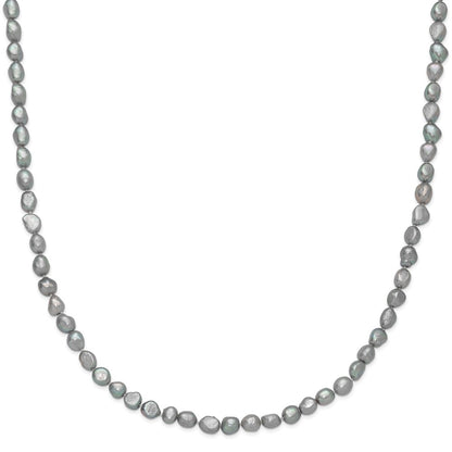 PN 9-11mm Grey Baroque Freshwater Cultured Pearl Endless 64 inch Necklace