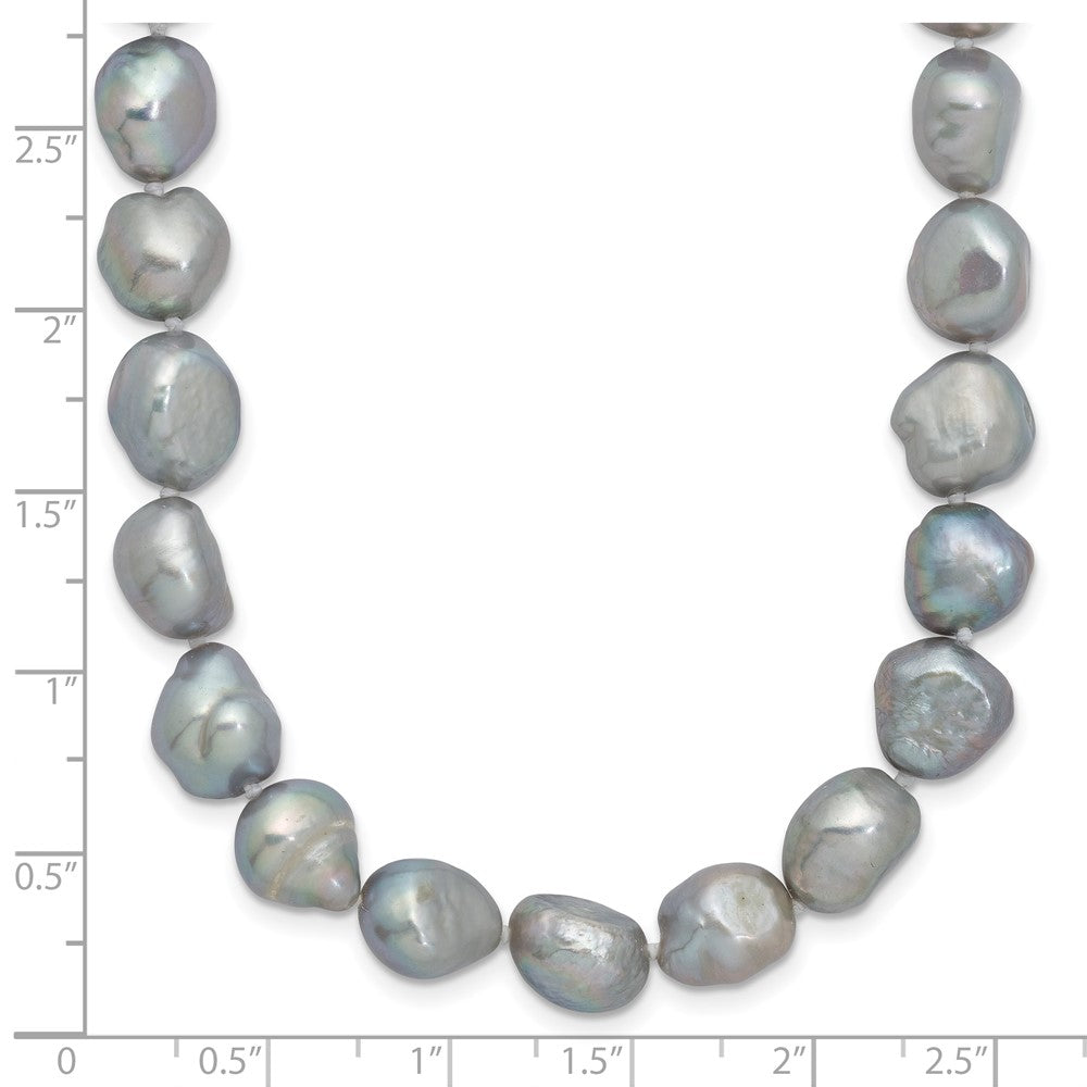PN 9-11mm Grey Baroque Freshwater Cultured Pearl Endless 64 inch Necklace