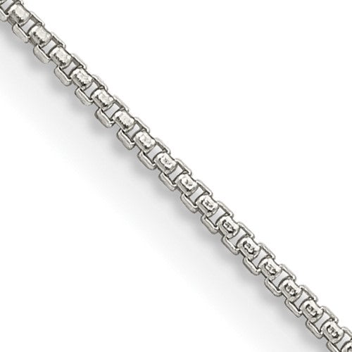 SSC Sterling Silver 1mm Round Box Chain