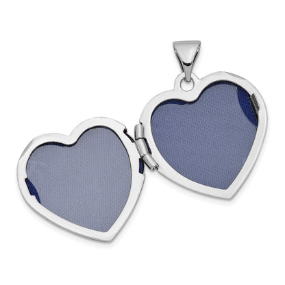 SSP Sterling Silver Rhodium-plated 18mm Preciosa Crystal Heart Locket