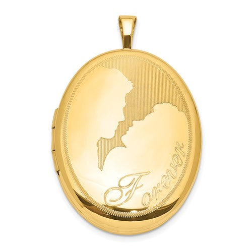 SSP Sterling Silver & Gold-plated Forever Man & Woman Oval Locket