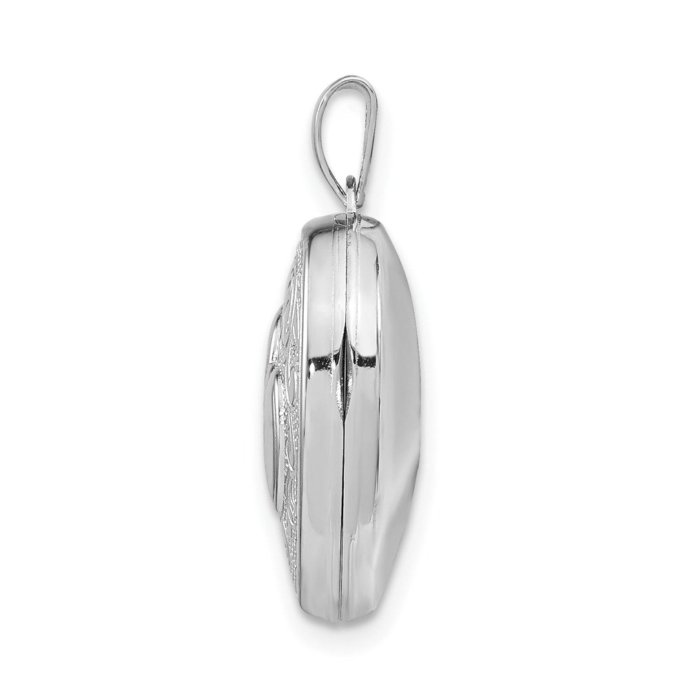 SSP Sterling Silver Rhodium-plated Heart Locket
